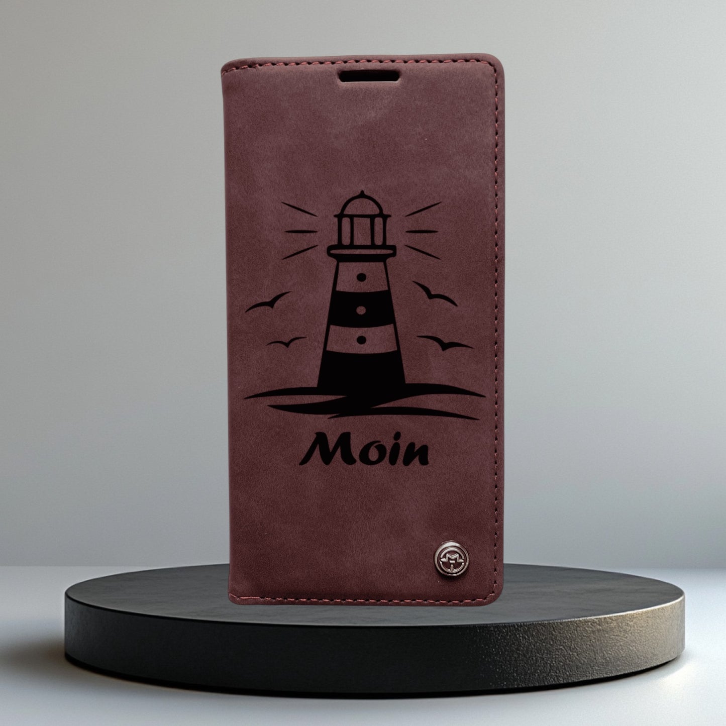 Handyhülle Redmi Note 14 Note 14 Pro Note 14 Pro Plus Flipcase rot individuell graviert