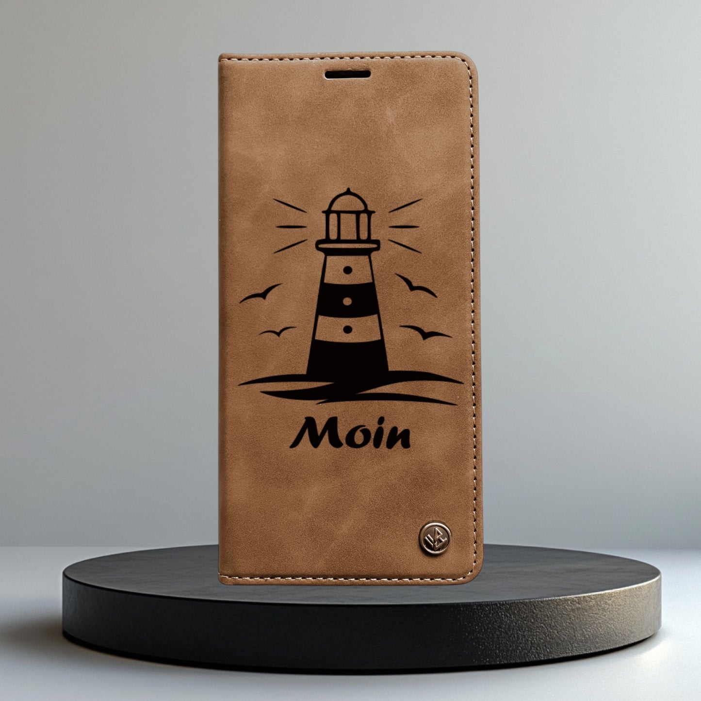 Handyhülle Redmi Note 14 Note 14 Pro Note 14 Pro Plus Serie Flipcase braun individuell graviert