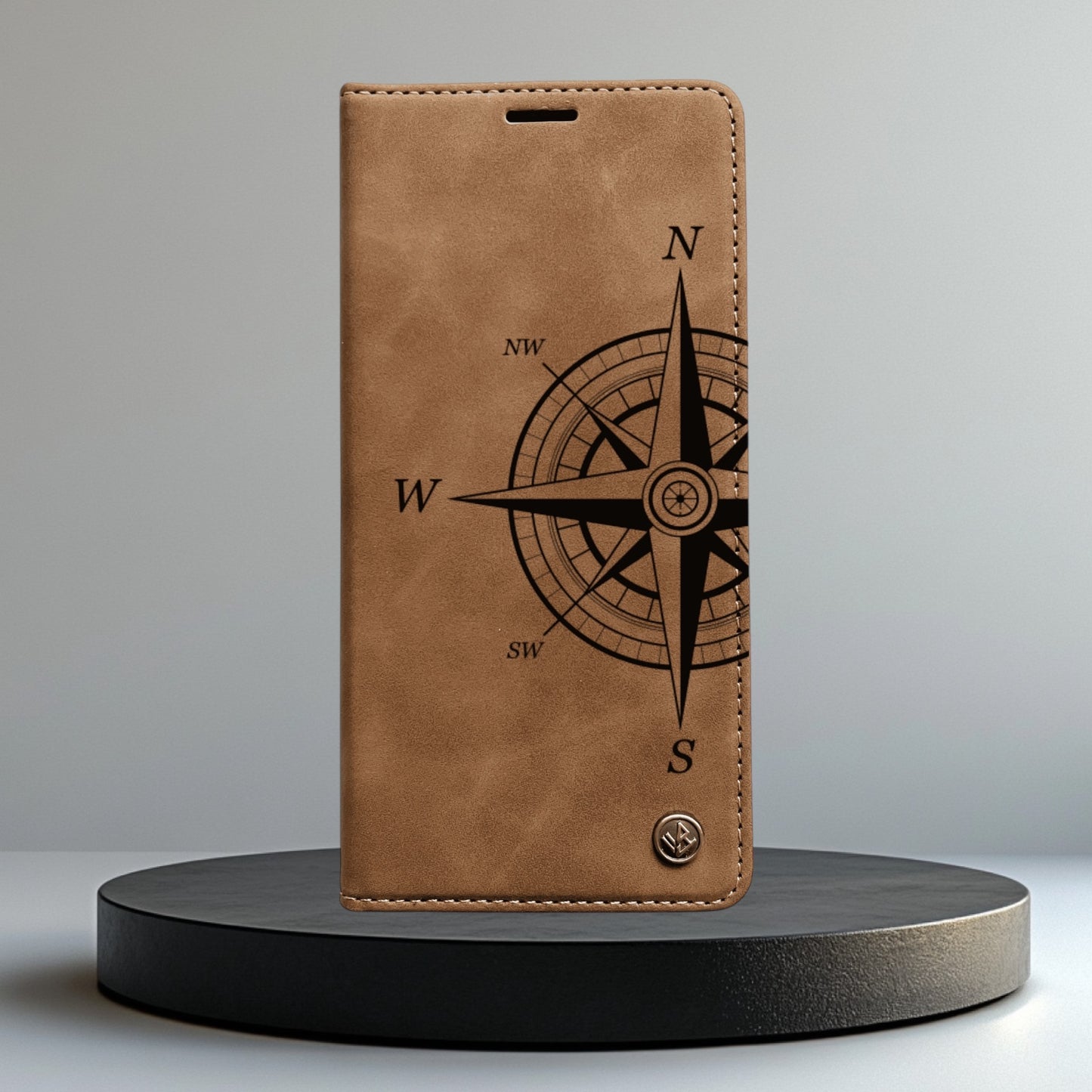 Handyhülle Samsung Galaxy S22 S22 Plus S22 Ultra Flipcase braun individuell bedruckt