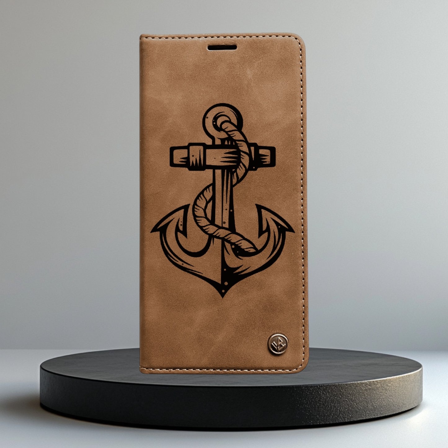 Handyhülle Samsung Galaxy S22 S22 Plus S22 Ultra Flipcase braun individuell bedruckt