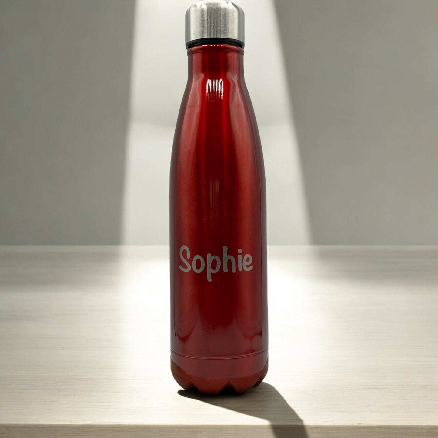 Personalisierte Thermosflasche mit Gravur, 6 Farben, Edelstahl 500ml, Trinkflasche