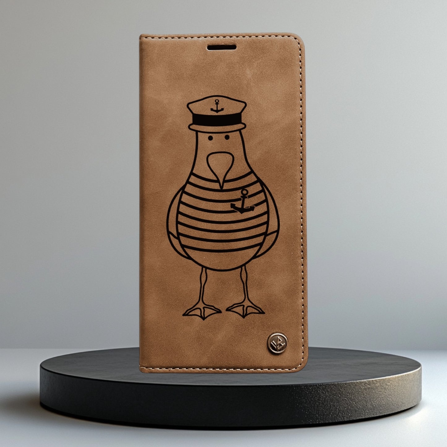 Handyhülle Samsung Galaxy S22 S22 Plus S22 Ultra Flipcase braun individuell bedruckt