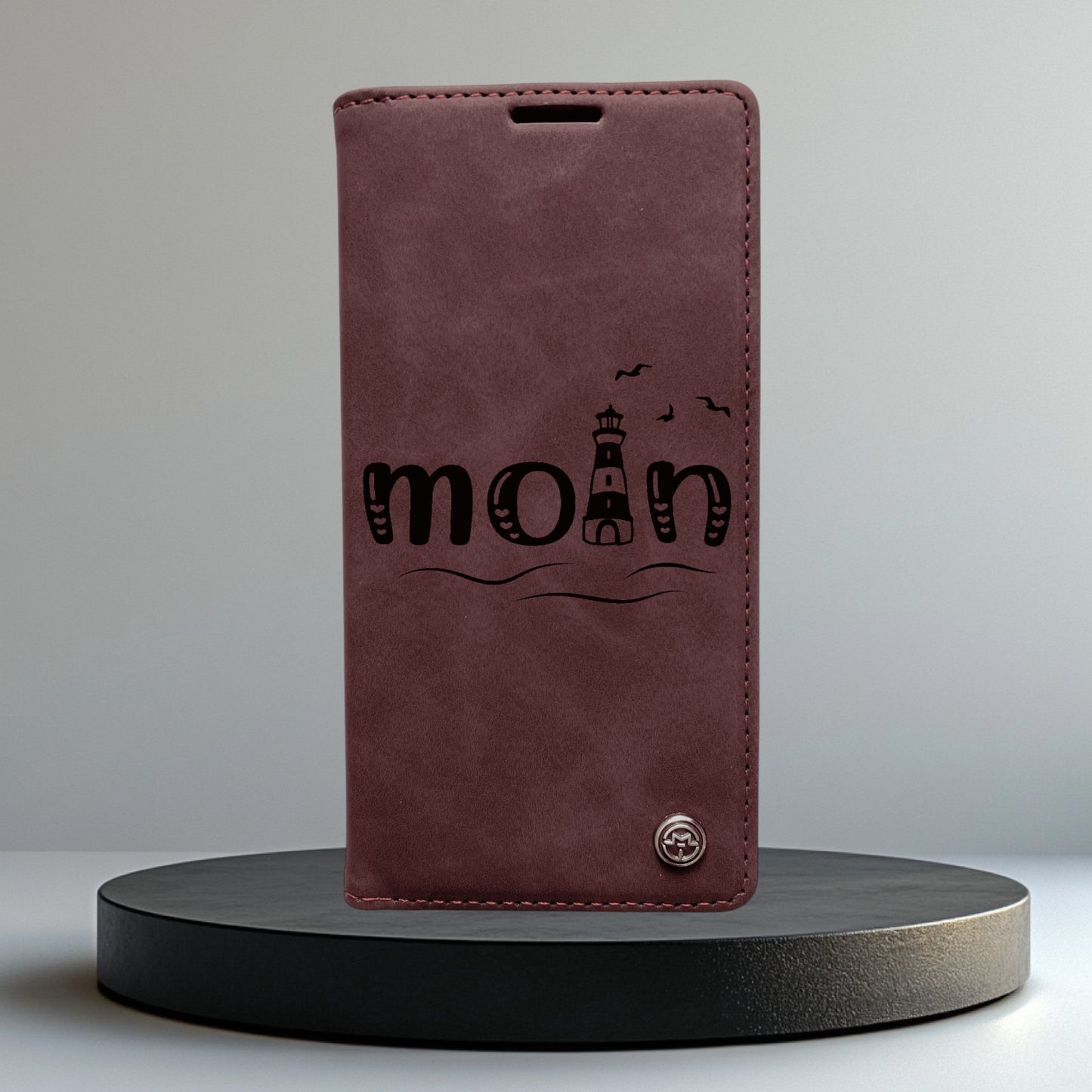 Handyhülle Redmi Note 14 Note 14 Pro Note 14 Pro Plus Flipcase rot individuell graviert
