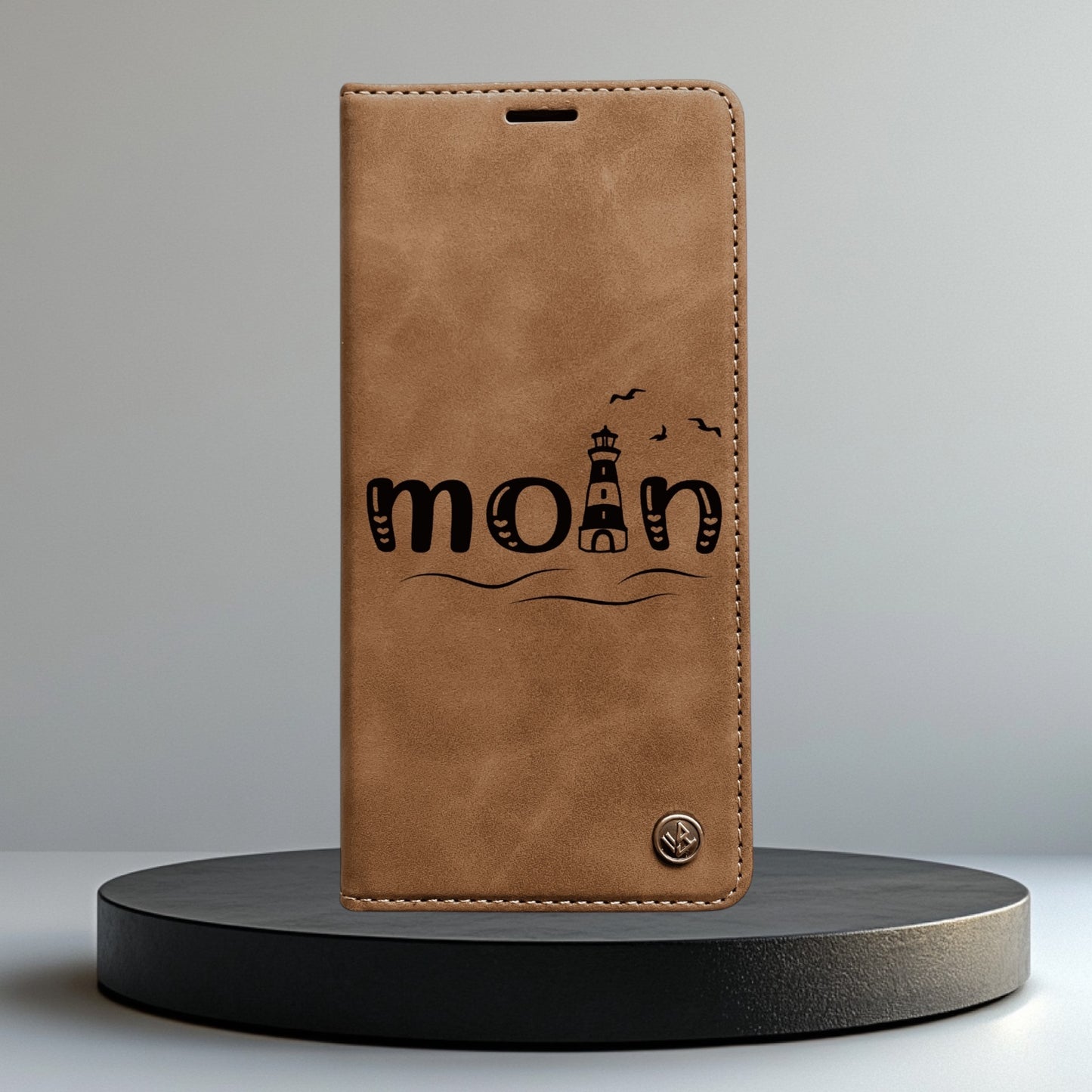 Handyhülle Redmi Note 14 Note 14 Pro Note 14 Pro Plus Serie Flipcase braun individuell graviert