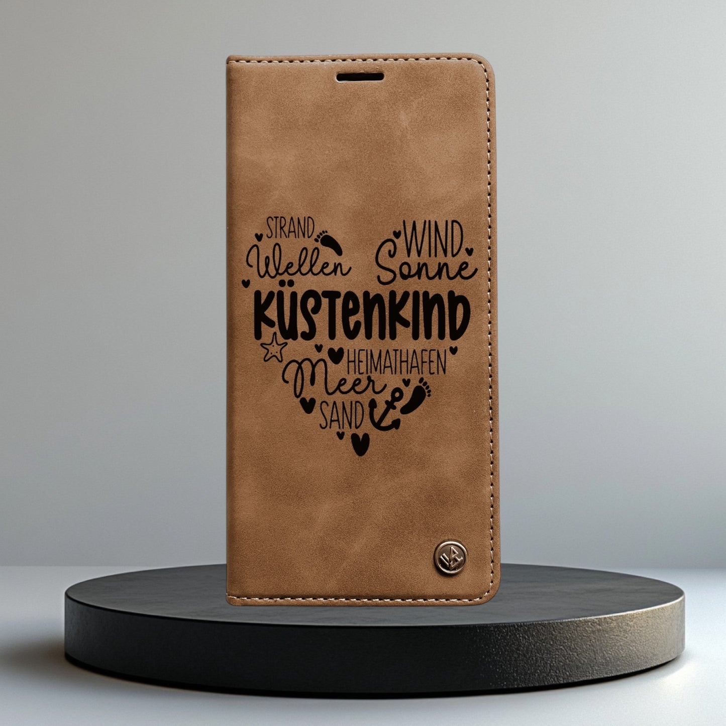 Handyhülle Samsung Galaxy S22 S22 Plus S22 Ultra Flipcase braun individuell bedruckt