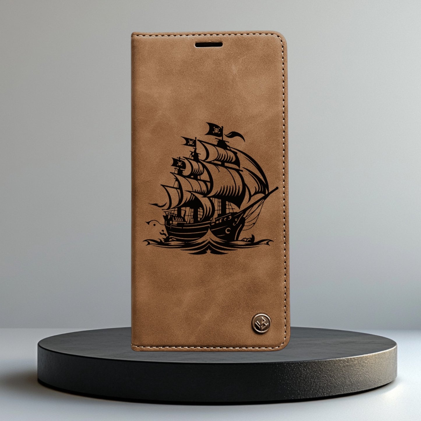 Handyhülle Samsung Galaxy S22 S22 Plus S22 Ultra Flipcase braun individuell bedruckt