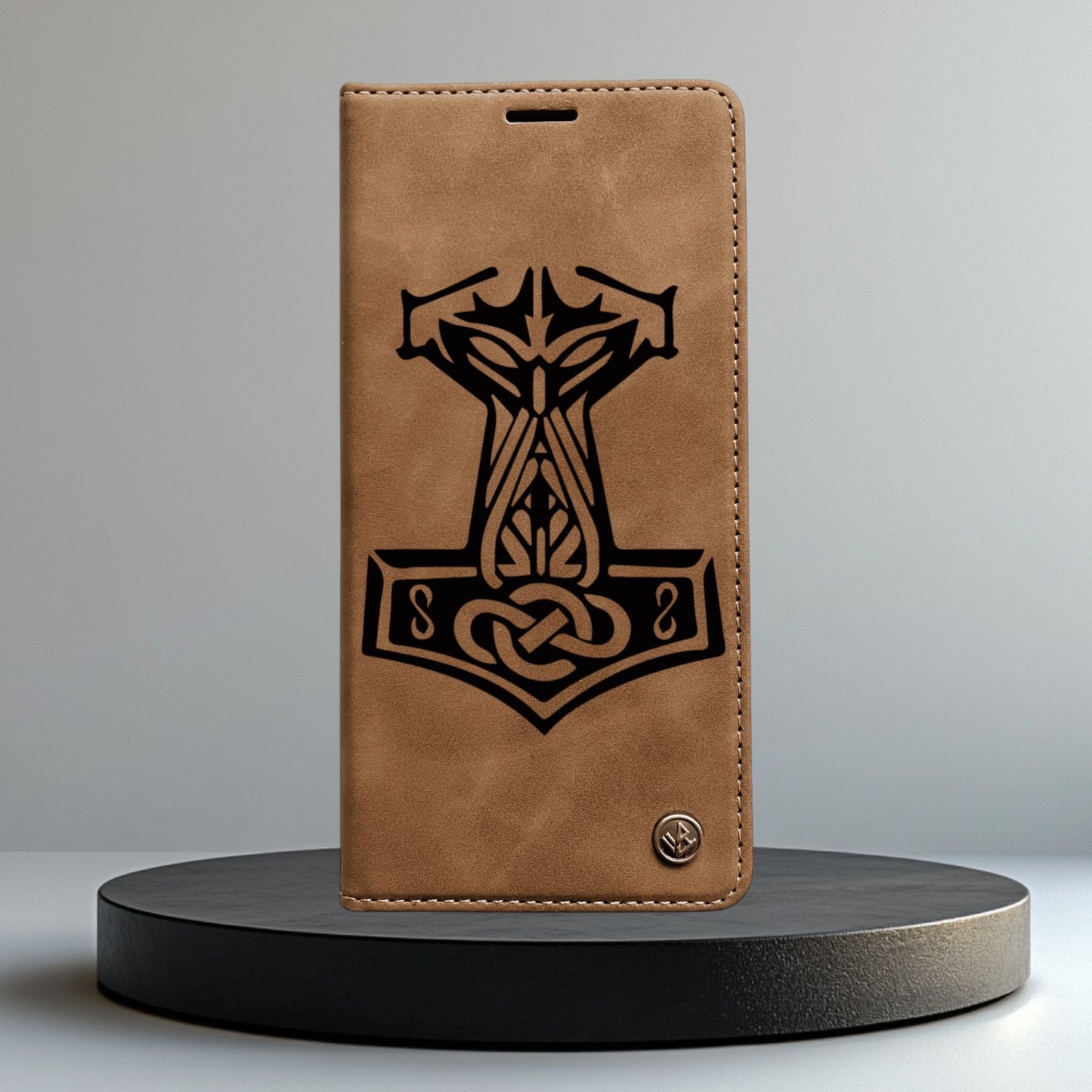 Handyhülle Redmi Note 14 Note 14 Pro Note 14 Pro Plus Serie Flipcase braun individuell graviert