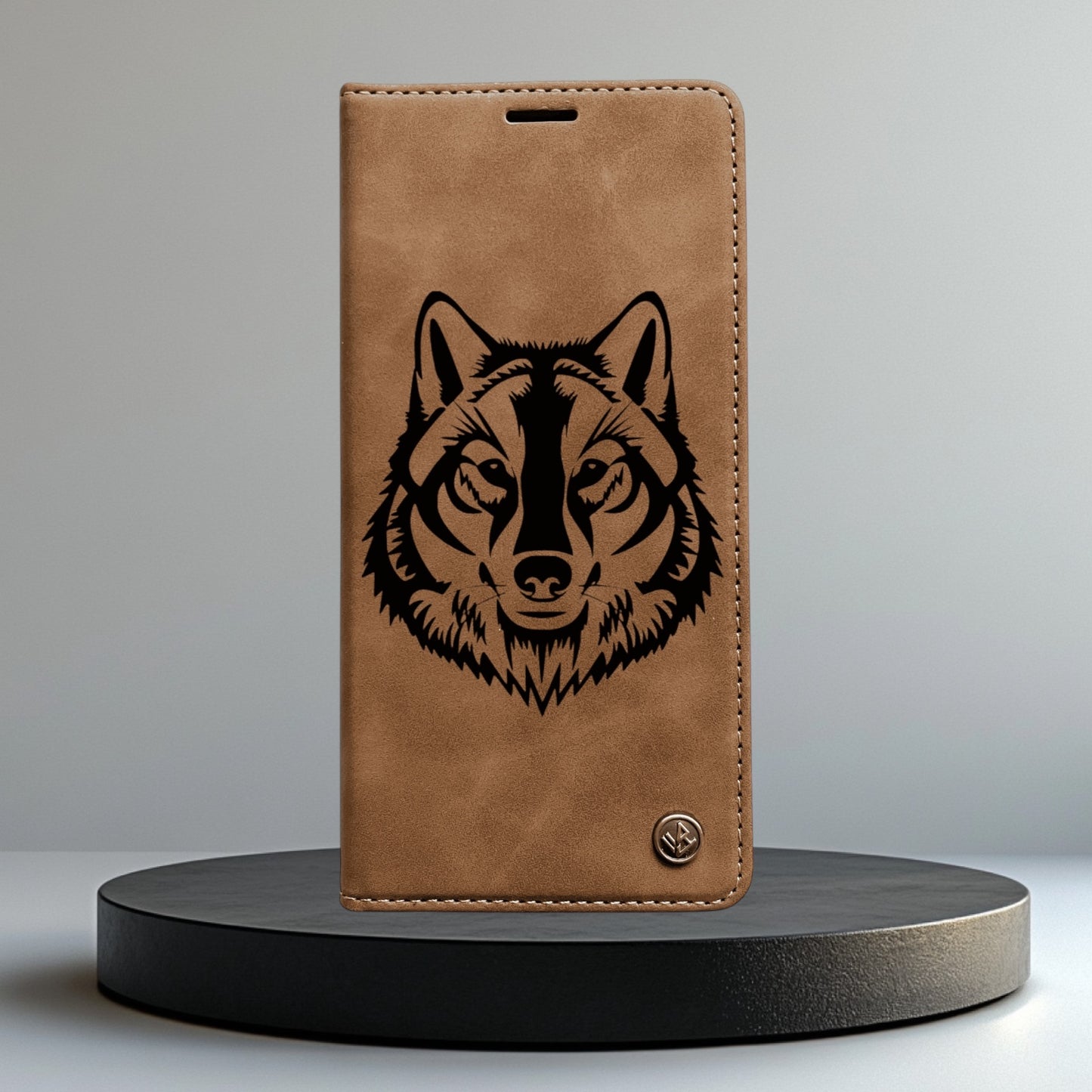 Handyhülle Samsung Galaxy S22 S22 Plus S22 Ultra Flipcase braun individuell bedruckt