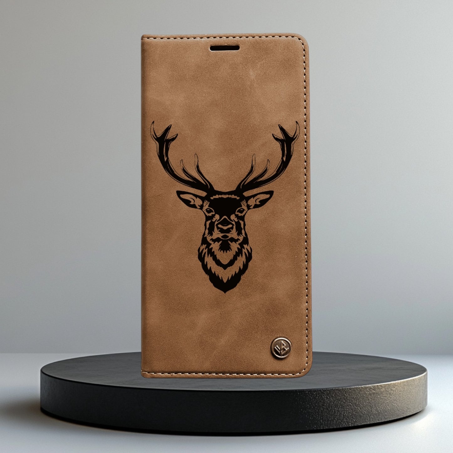 Handyhülle Redmi Note 14 Note 14 Pro Note 14 Pro Plus Serie Flipcase braun individuell graviert