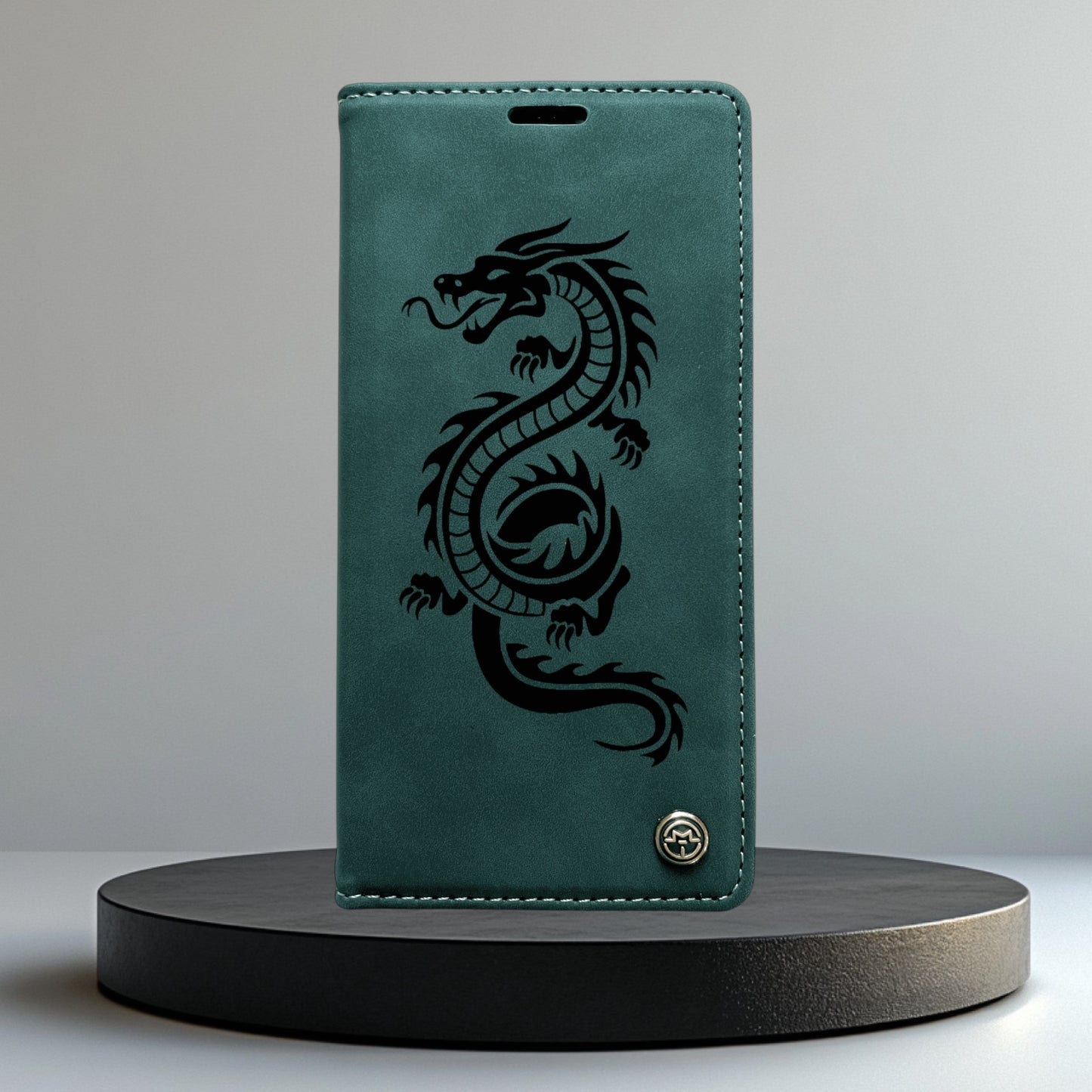 Handyhülle Redmi Note 14 Note 14 Pro Note 14 Pro Plus Flipcase grün individuell graviert