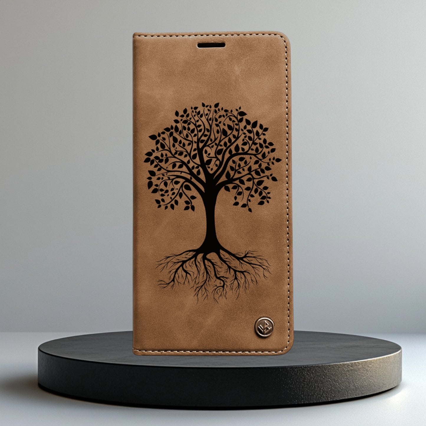 Handyhülle Samsung Galaxy S22 S22 Plus S22 Ultra Flipcase braun individuell bedruckt