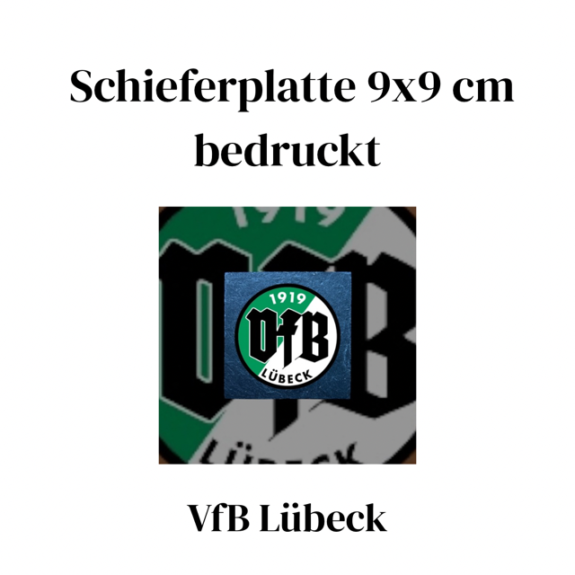 Schieferplatte Untersetzer VfB Lübeck