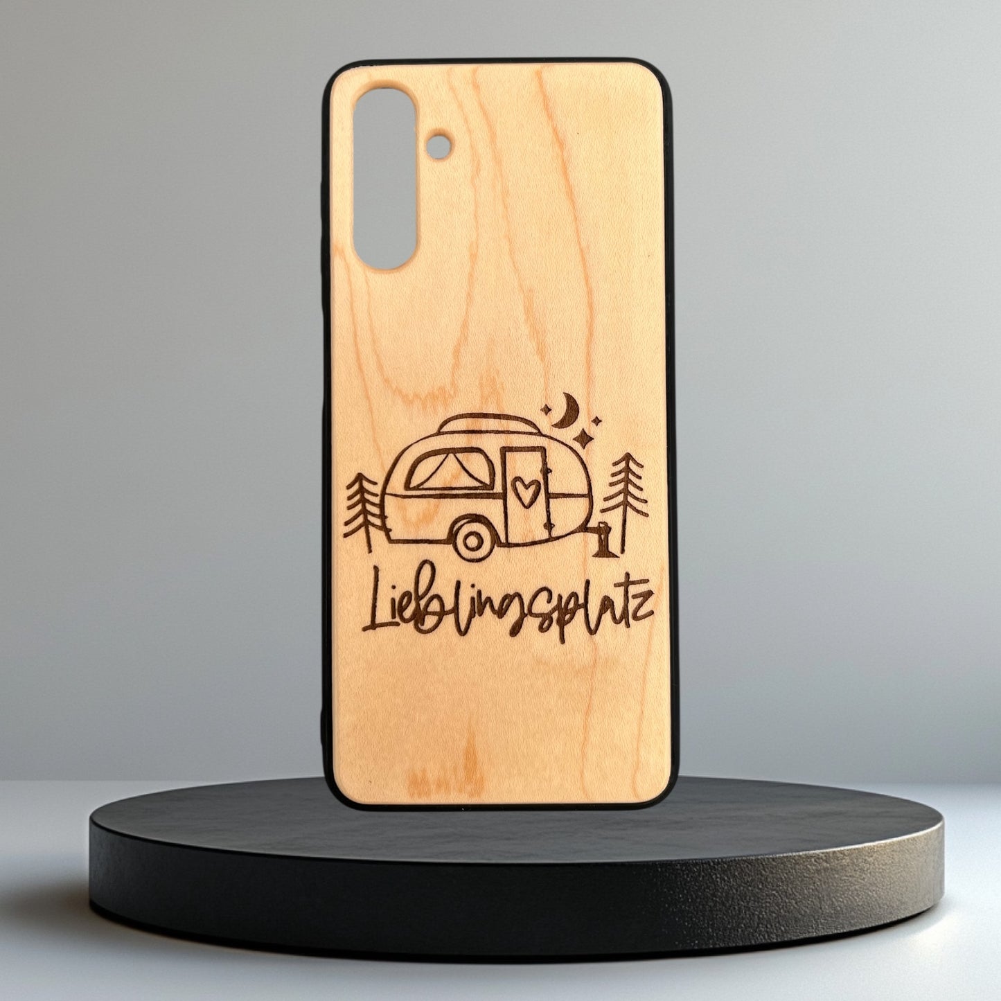 Handyhülle aus Holz Samsung Galaxy A15 A16 A26 A33 individuell graviert