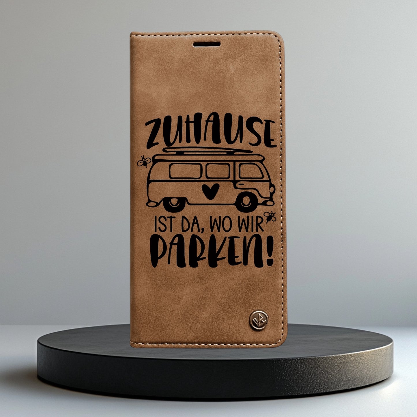 Handyhülle Redmi Note 14 Note 14 Pro Note 14 Pro Plus Serie Flipcase braun individuell graviert