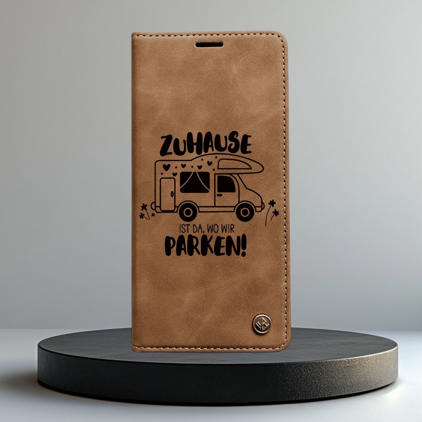Handyhülle Samsung Galaxy S22 S22 Plus S22 Ultra Flipcase braun individuell bedruckt