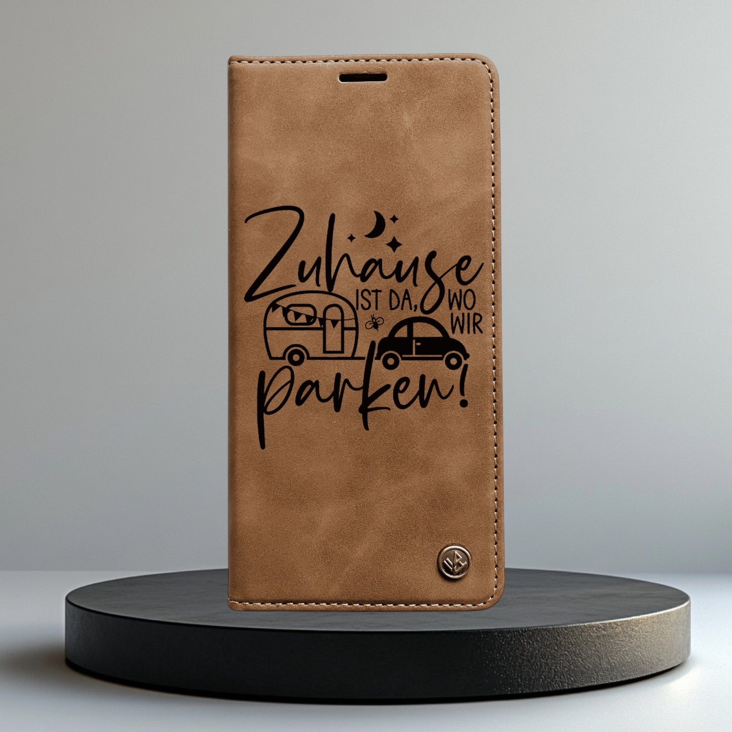 Handyhülle Samsung Galaxy S22 S22 Plus S22 Ultra Flipcase braun individuell bedruckt