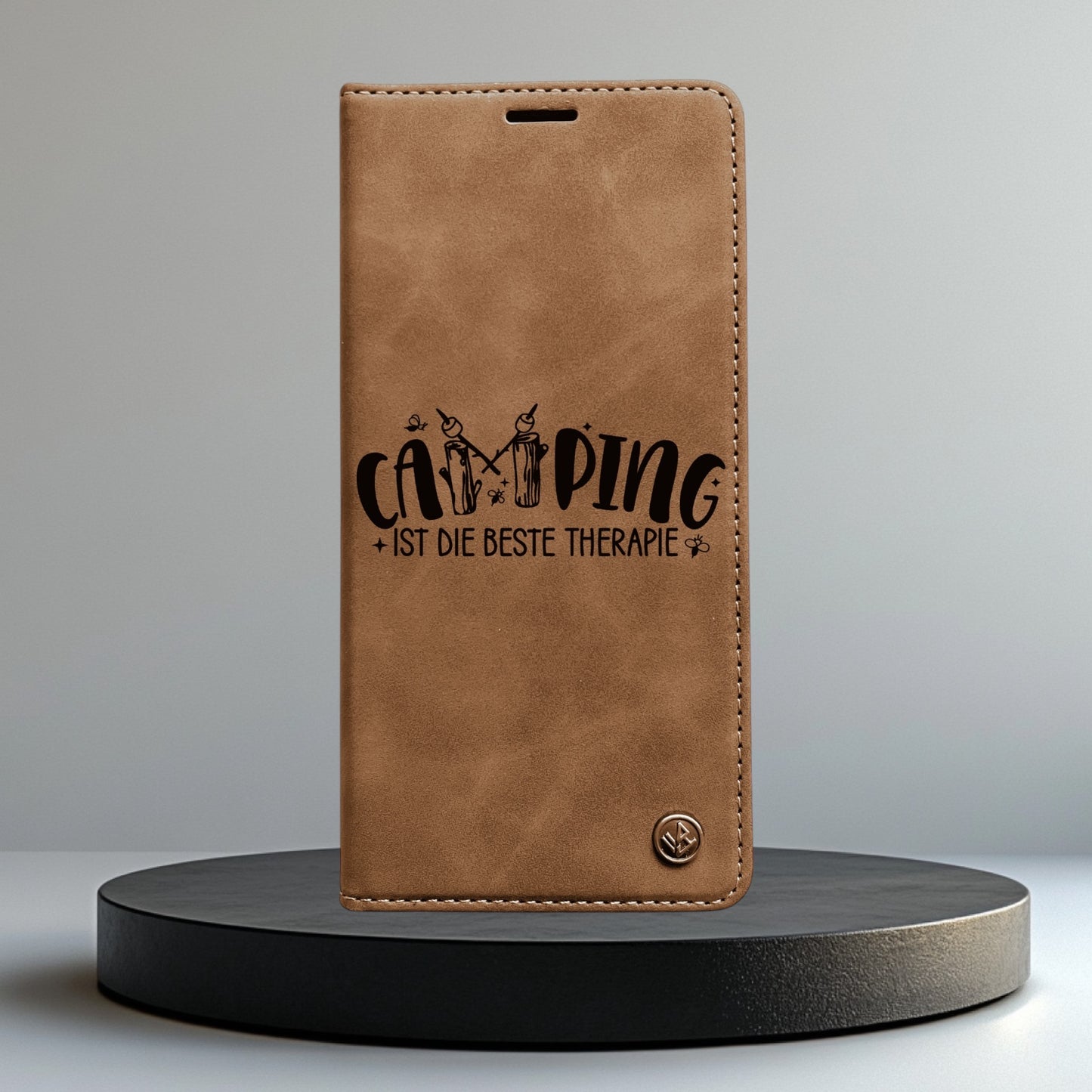 Handyhülle Samsung Galaxy S22 S22 Plus S22 Ultra Flipcase braun individuell bedruckt