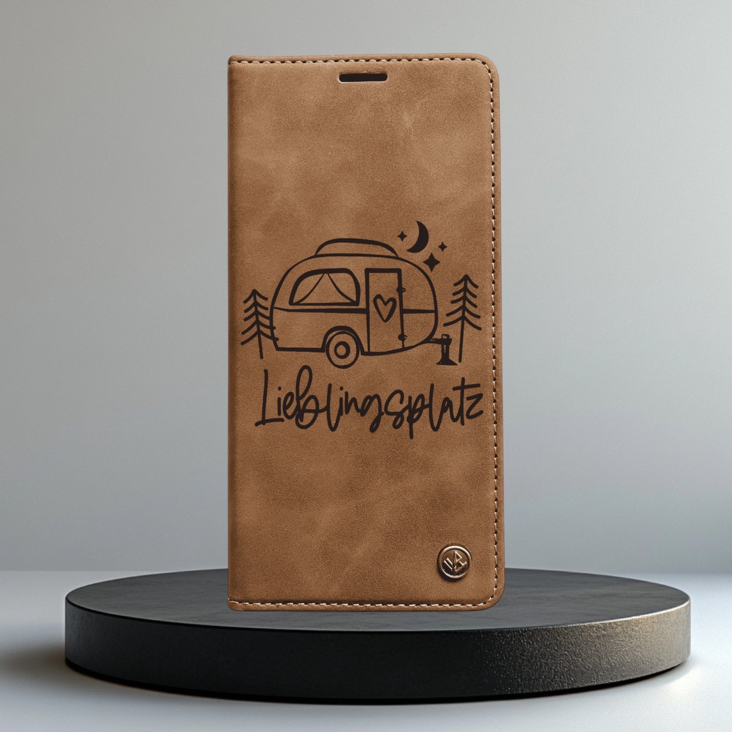 Handyhülle Redmi Note 14 Note 14 Pro Note 14 Pro Plus Serie Flipcase braun individuell graviert