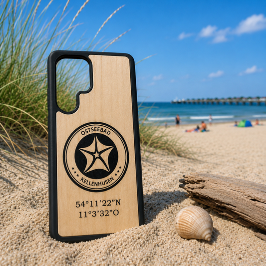 Kellenhusen Handyhülle aus Holz für Apple iPhone, Samsung Galaxy und Google Pixel