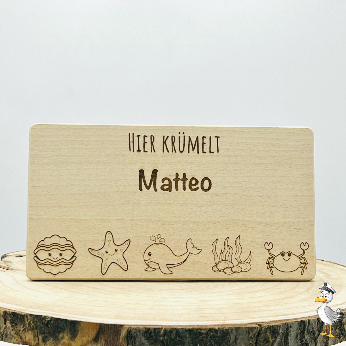Personalisiertes Frühstücksbrett für Kinder, Baby Geschenk Geburt, Holzbrett, Brettchen Kinder, verschiedene Motive