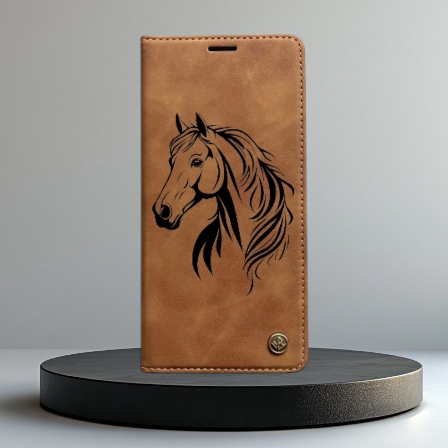 Handyhülle Samsung Galaxy S23 S23 FE S23 Plus S23 Ultra Flipcase braun individuell bedruckt